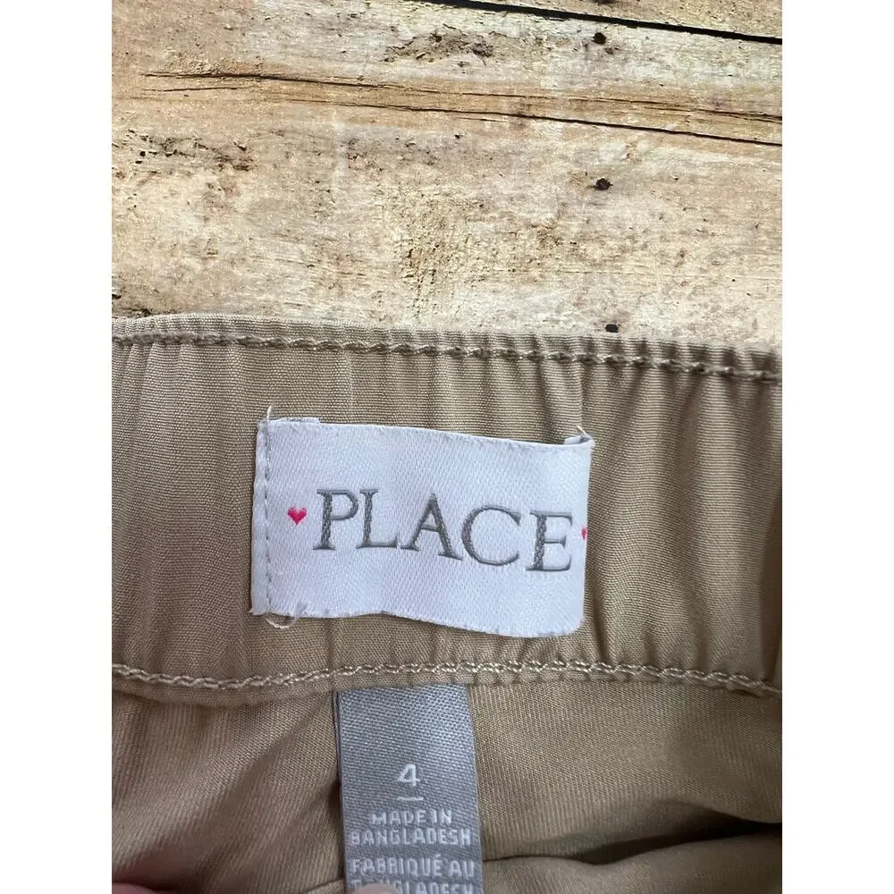 The Children's Place Khaki Quick Dry Pleated Uniform Skort Girls Size 4